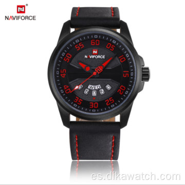 NAVIFORCE 9124 Reloj deportivo multifuncional resistente al agua para estudiantes Calendario Reloj de cuarzo para hombre